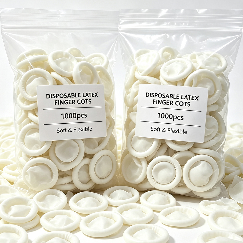 Latex Disposable Glove - 100-1000 adet Beyaz Tek Kullanımlık Parmak