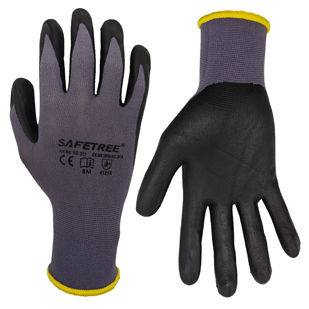 Nitrile Mechanic Glove - SAFETREE 10 Çift CE Naylon Güvenlik